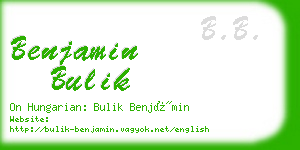benjamin bulik business card